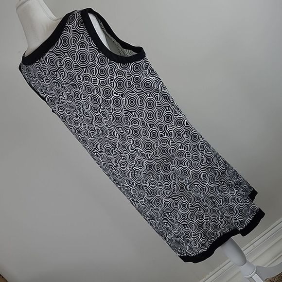 Kim Rogers sz 18 sleeveless geometric design black and white design dress - Picture 3 of 11